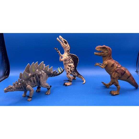 Roaring Poseable Kid Galaxy Dinosaurs Lot Of 3- All Work. *Pre-Owned* - Picture 3 of 12